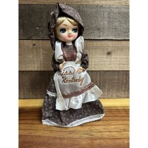 Vintage Big Eyed Doll Miss Kentucky 10” Made By Scotty Korea